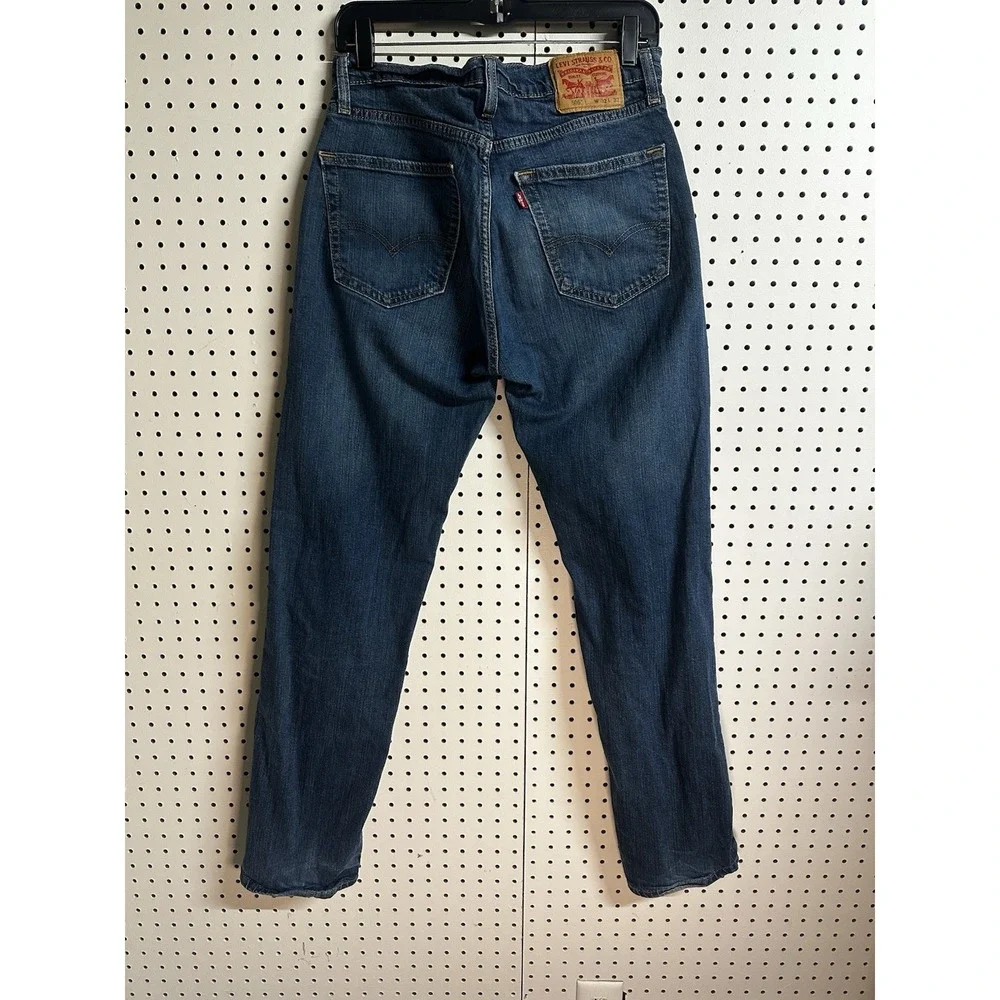 Levis 505‎ Mens 32x32 Jeans Regular Fit Straight Leg Relaxed Dark Wash Denim